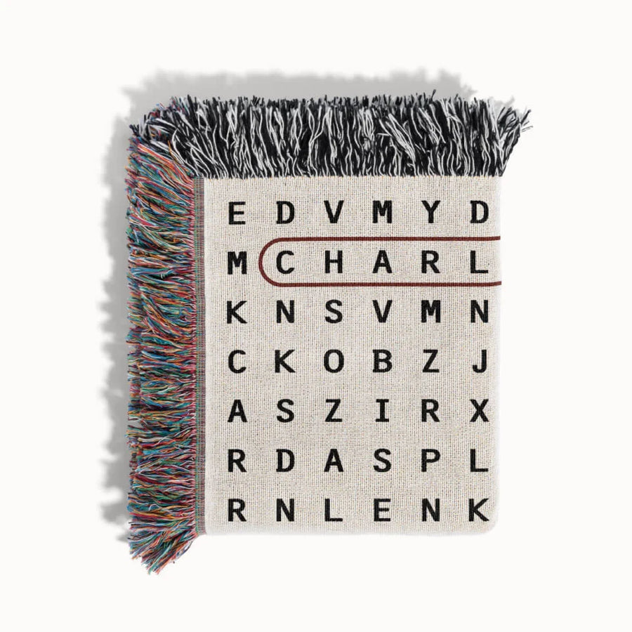 Charleston, South Carolina Woven Blanket - Word Search Studio by Designed With Meaning