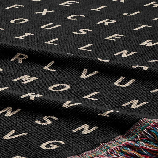 Bourbon Word Search Studio Woven Throw Blanket, Designed With Meaning