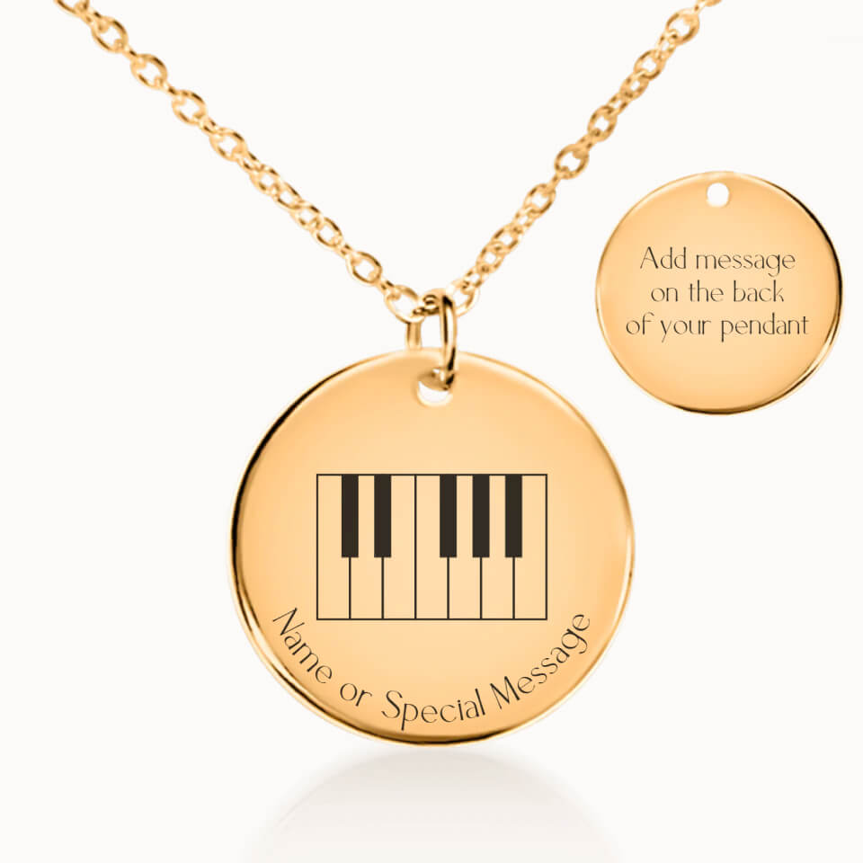 Classic Piano Necklace - Personalized Music Jewelry – Designed