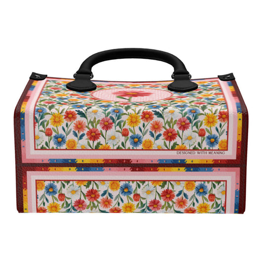 Daisy Flower Mini Shopper, Leather Handbag, Designed With Meaning