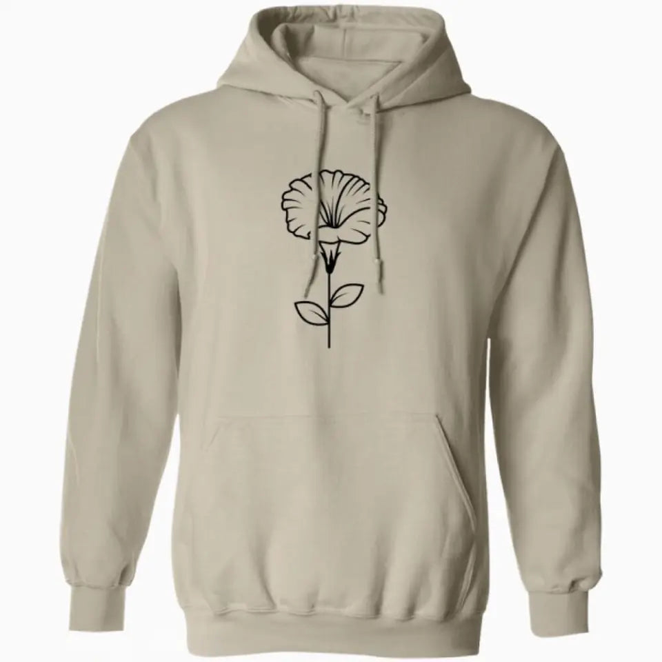 Birth Month Flower Classic Fit Hoodie
