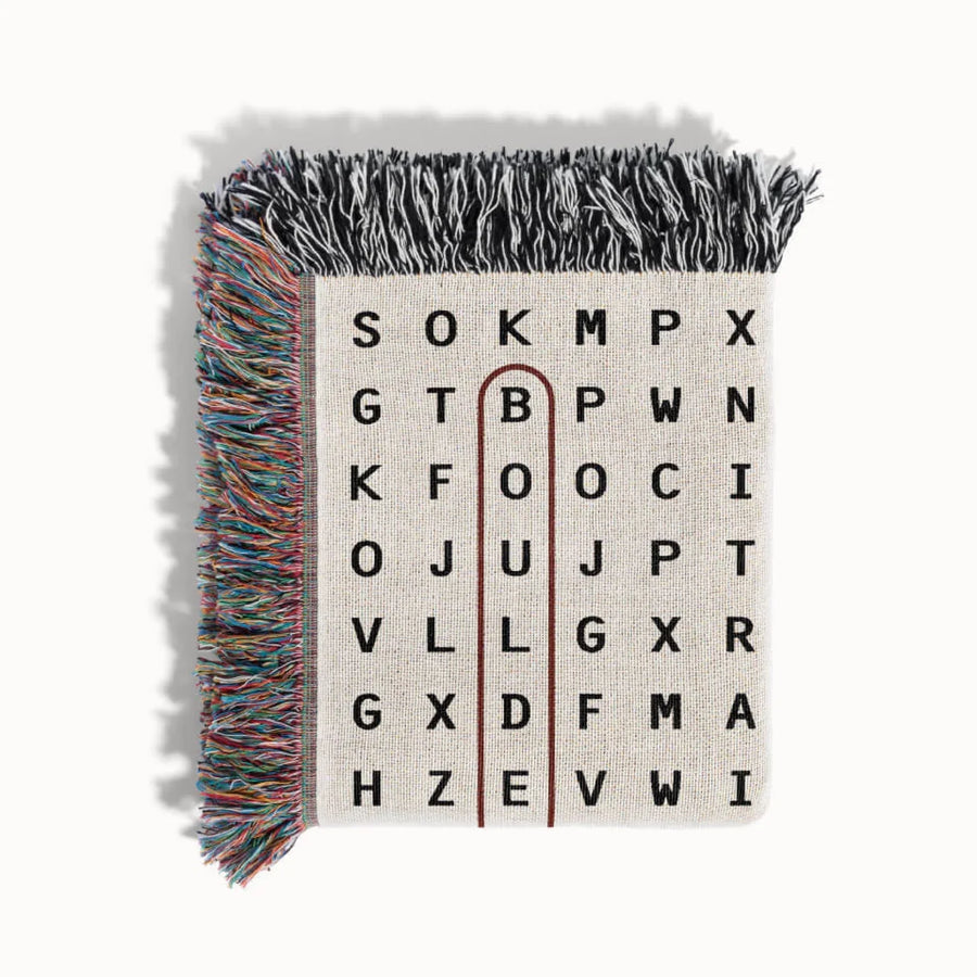 Boulder, Colorado Woven Blanket - Word Search Studio by Designed With Meaning