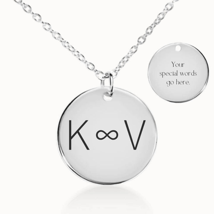 Classic Couples Initial Necklace in Silver, Personalized Gift, Designed With Meaning