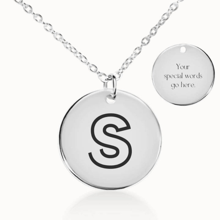 Classic Initial Name Necklace in Silver, Personalized Gift, Designed With Meaning