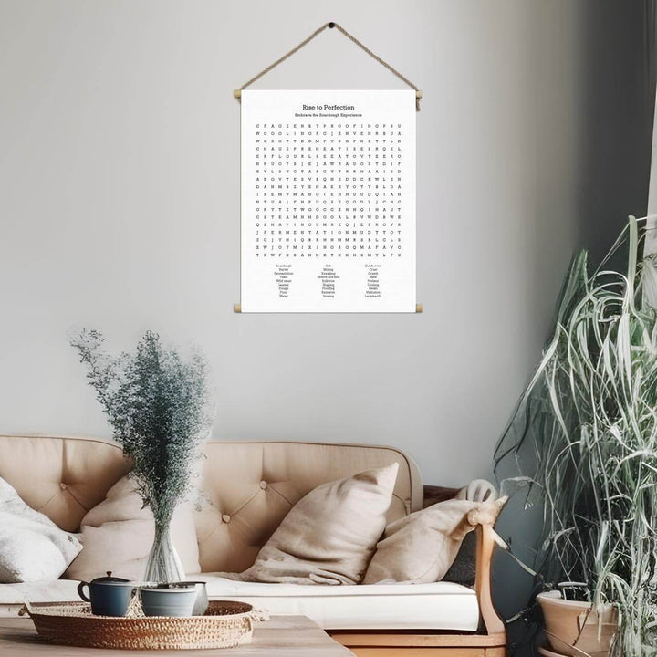 Custom Sourdough Bread Word Search Art Print, Styled#color-finish_hanging-canvas