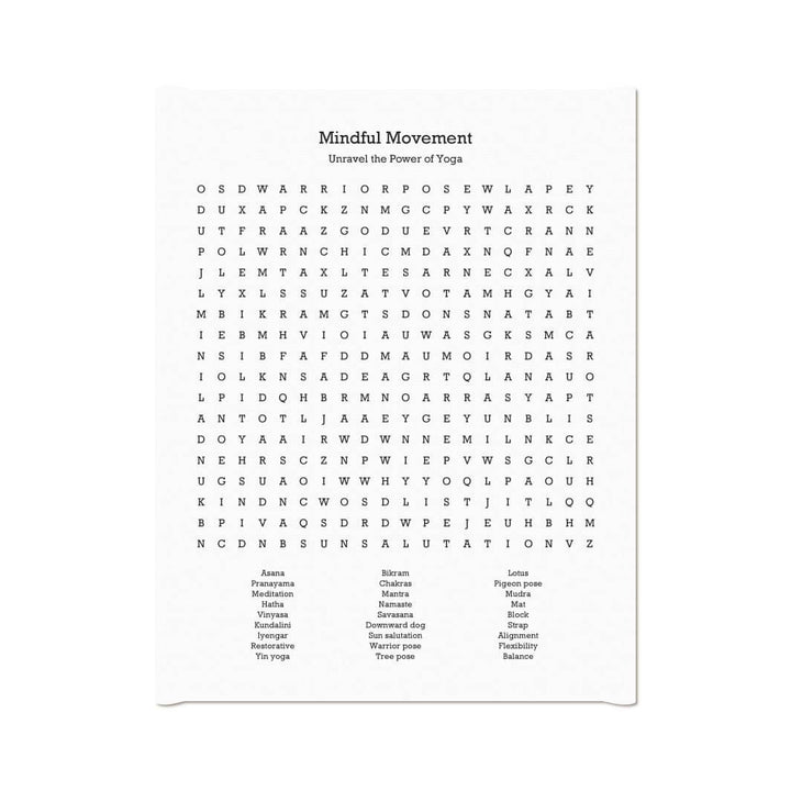 Custom Yoga Word Search Art Print#color-finish_wrapped-canvas