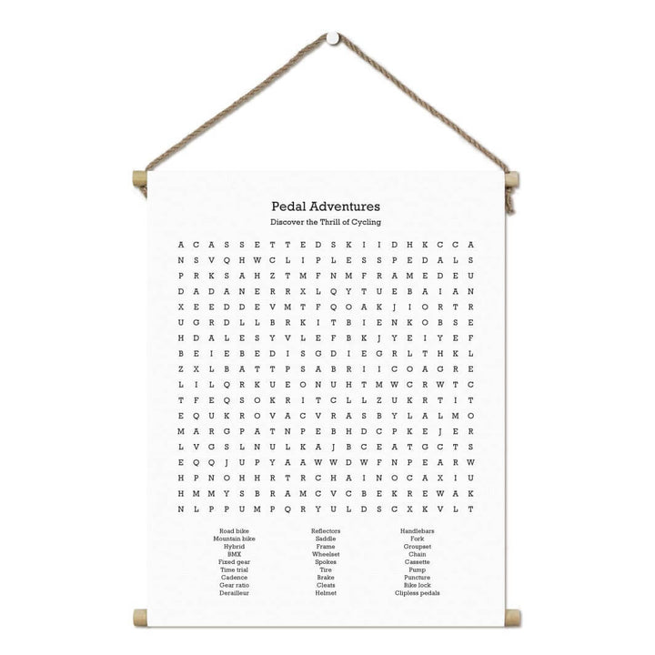 Custom Cycling Word Search Art Print#color-finish_hanging-canvas