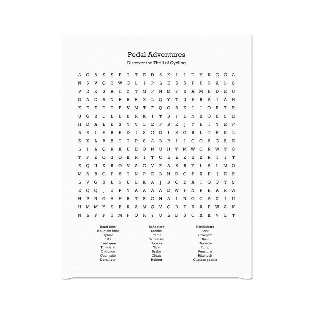 Custom Cycling Word Search Art Print#color-finish_wrapped-canvas
