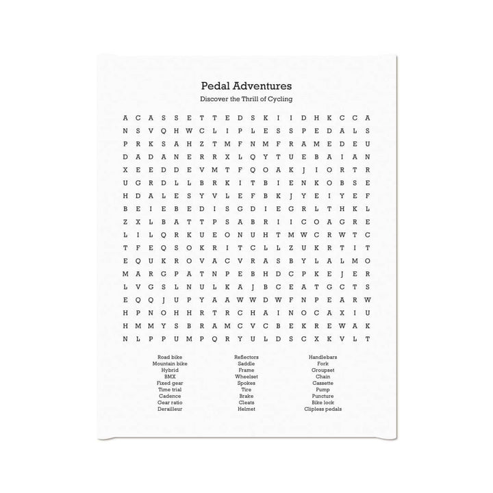 Custom Cycling Word Search Art Print#color-finish_wrapped-canvas