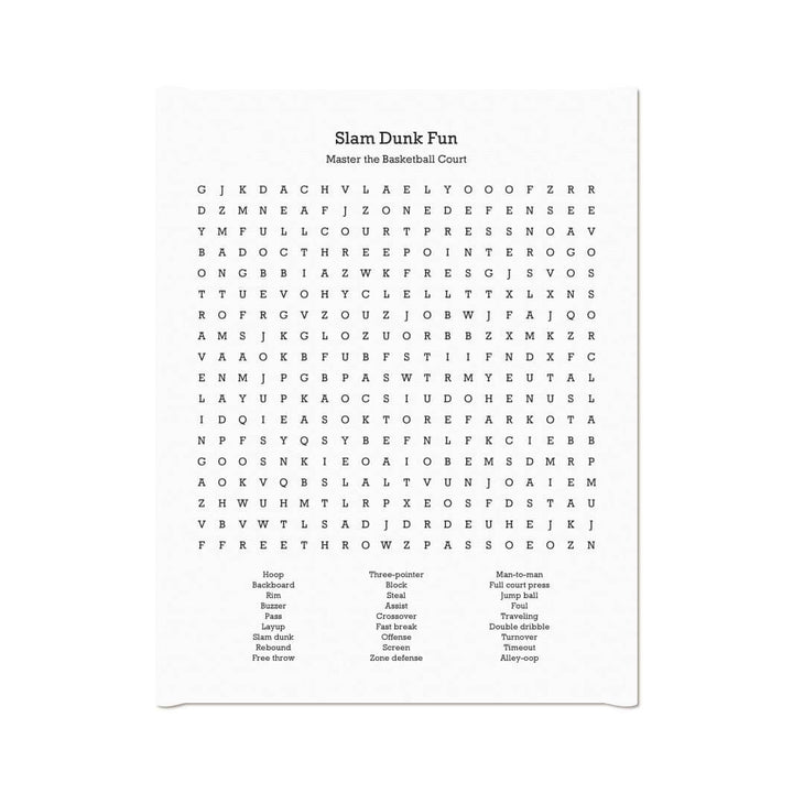 Custom Basketball Word Search Art Print#color-finish_wrapped-canvas