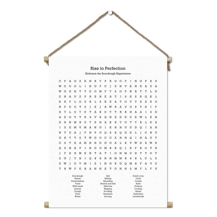 Custom Sourdough Bread Word Search Art Print#color-finish_hanging-canvas