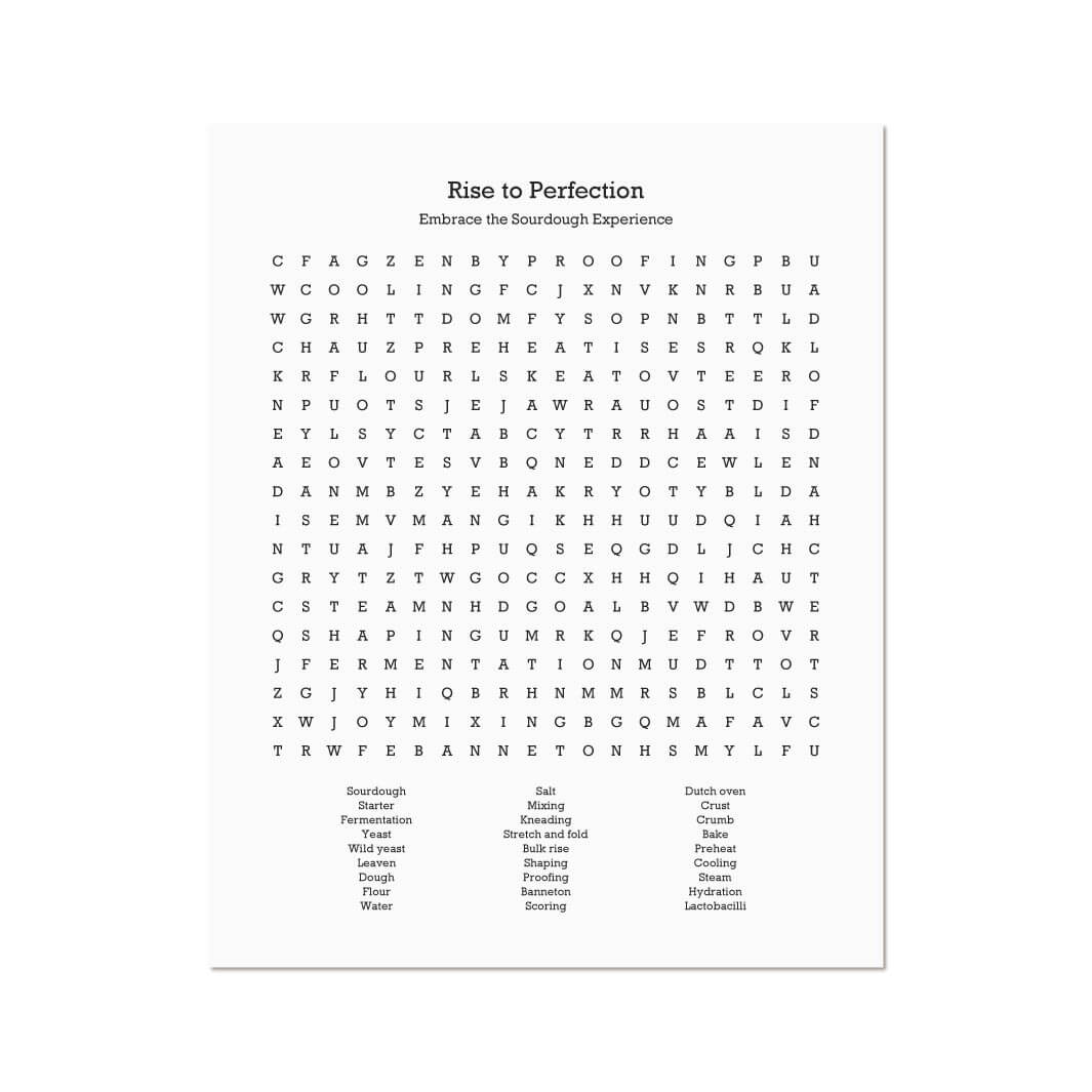 Custom Sourdough Bread Word Search Art Print#color-finish_unframed