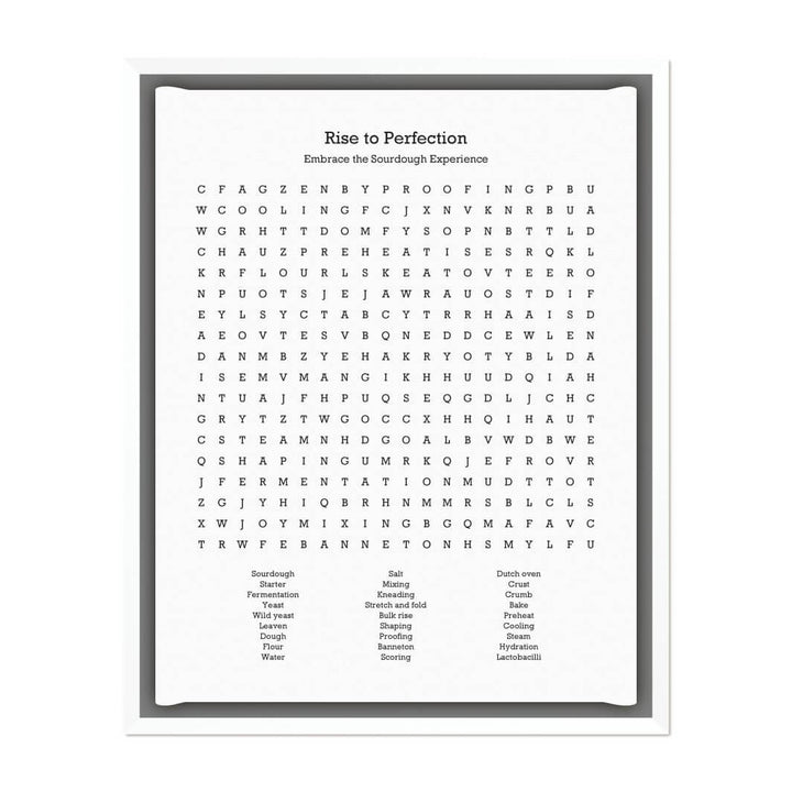 Custom Sourdough Bread Word Search Art Print#color-finish_white-floater-frame