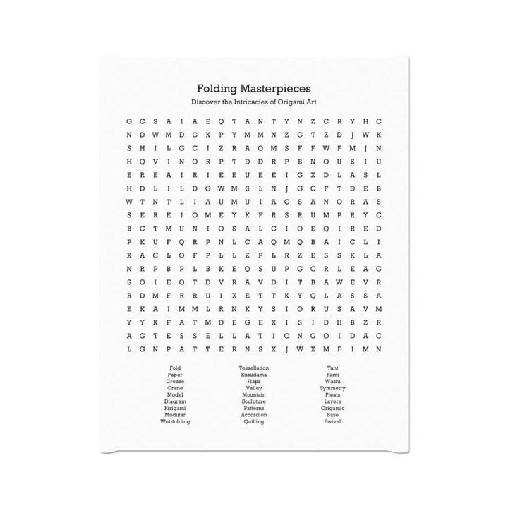 Custom Oragami Word Search Art Print#color-finish_wrapped-canvas