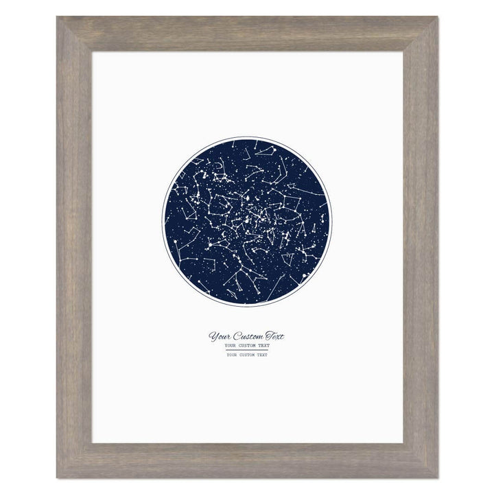 Wedding Guest Book Alternative, Star Map Print Personalized with 1 Night Sky, Gray Wide Frame#color-finish_gray-wide-frame