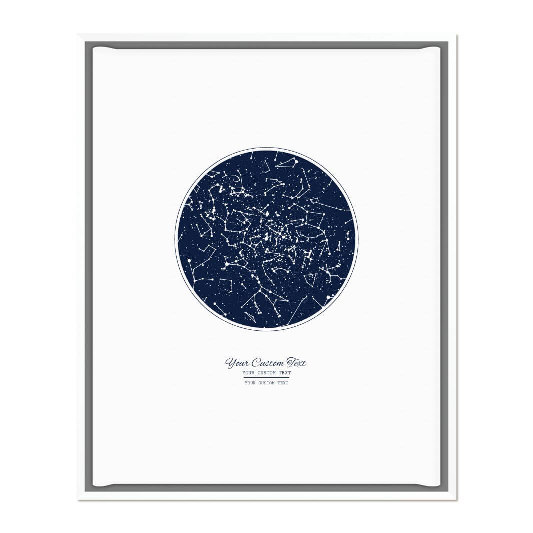 Wedding Guest Book Alternative, Star Map Print Personalized with 1 Night Sky, White Floater Frame#color-finish_white-floater-frame