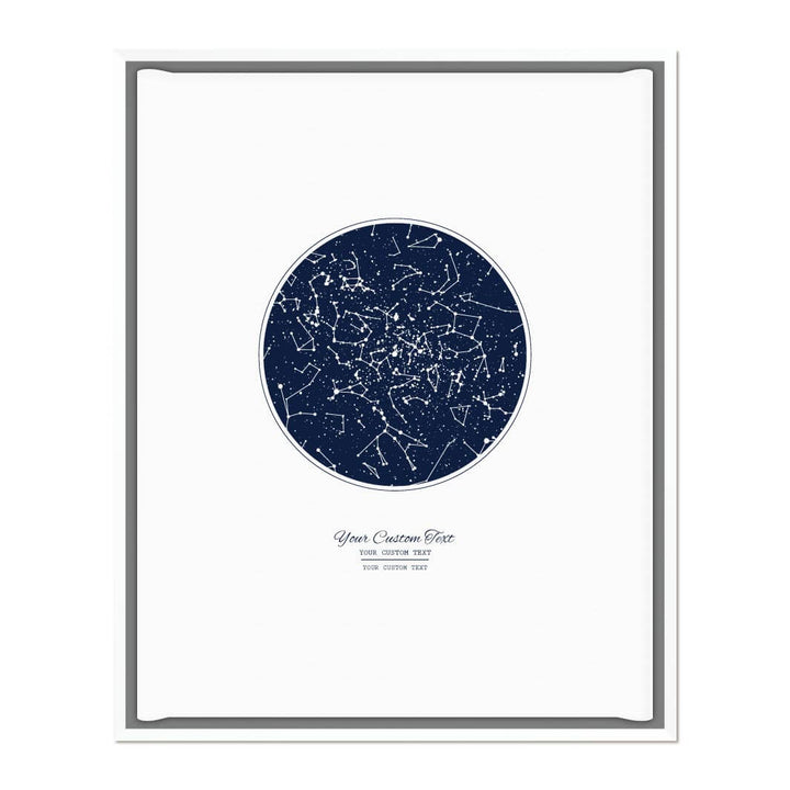 Wedding Guest Book Alternative, Star Map Print Personalized with 1 Night Sky, White Floater Frame#color-finish_white-floater-frame