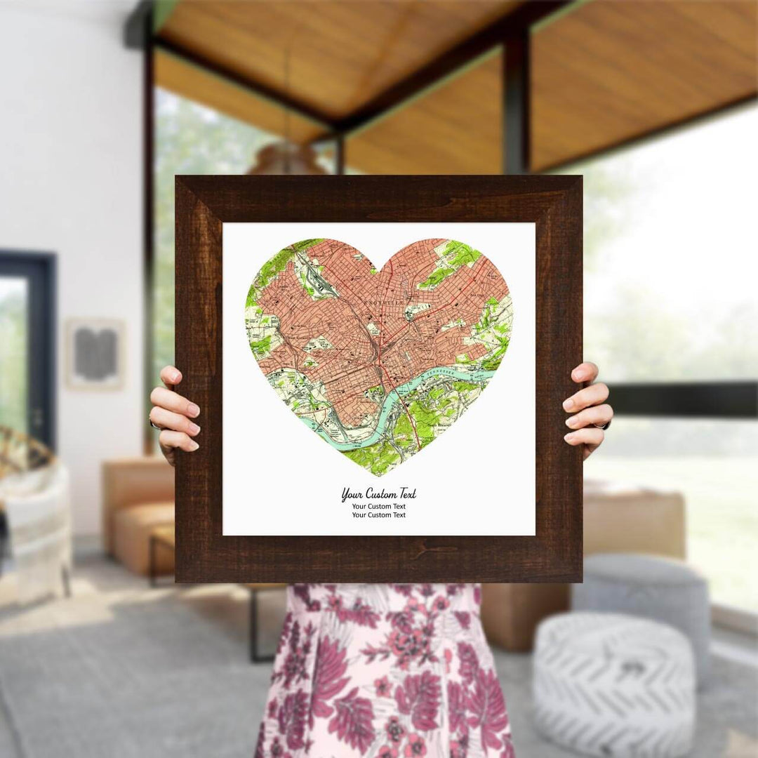 Heart Shape Atlas Art Personalized with 1 Map, Styled#color-finish_espresso-wide-frame