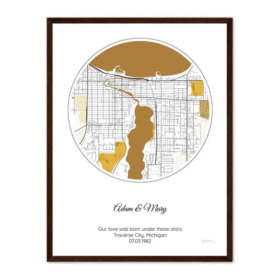 Personalized Gift for Parents - Choose Star Map, Street Map, or Your Photo