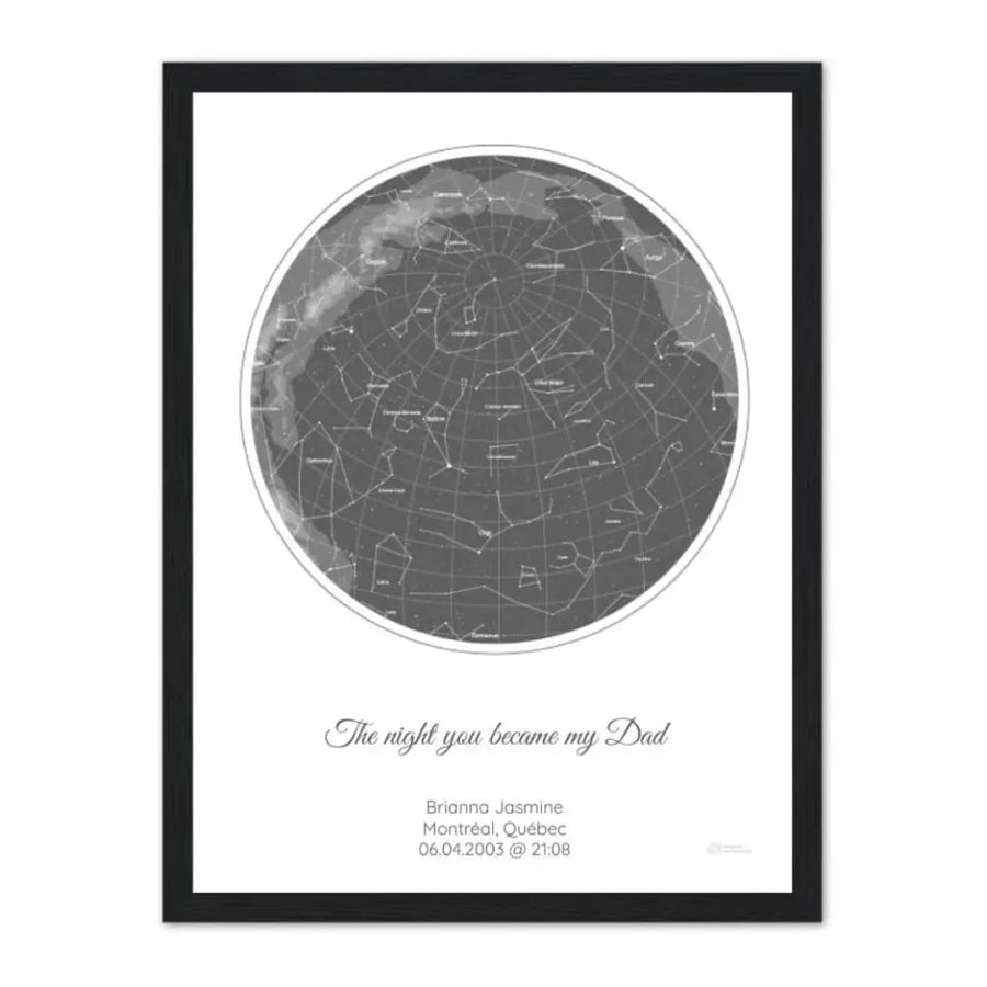 Personalized Gift for Dad - Choose Star Map, Street Map, or Your Photo