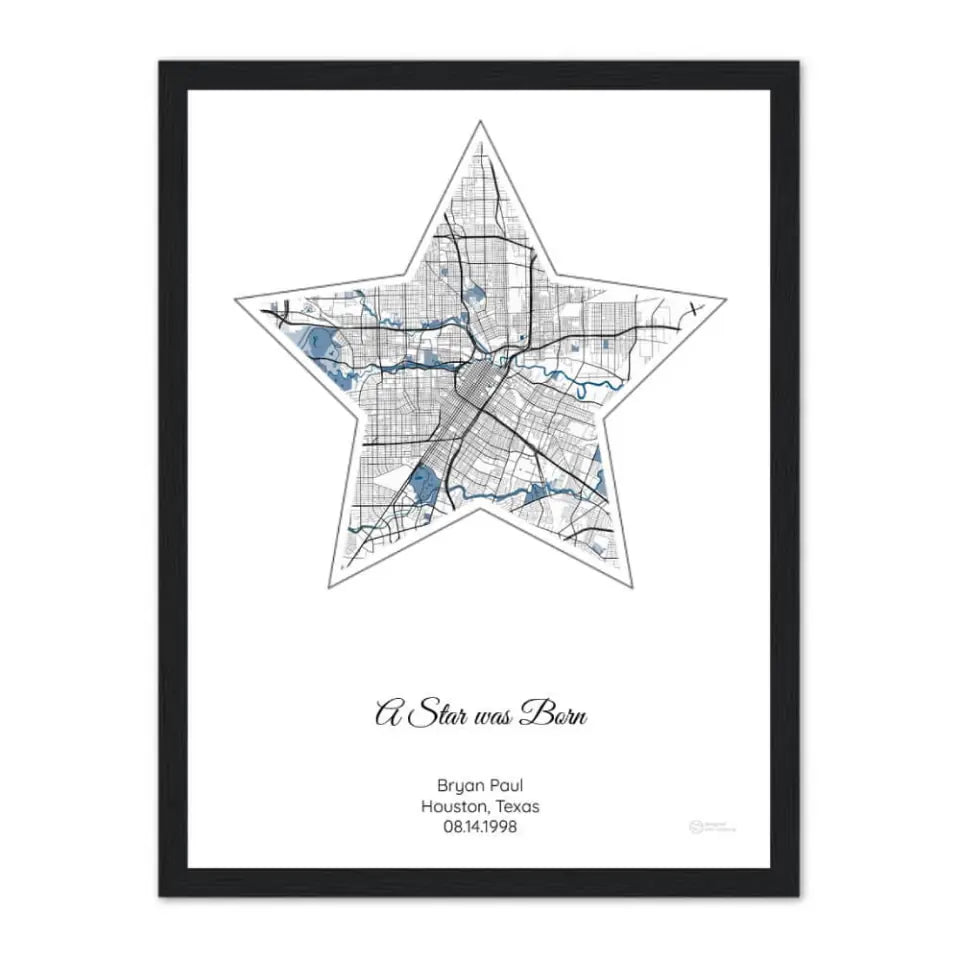 Personalized Gift for Brother - Choose Star Map, Street Map, or Your Photo
