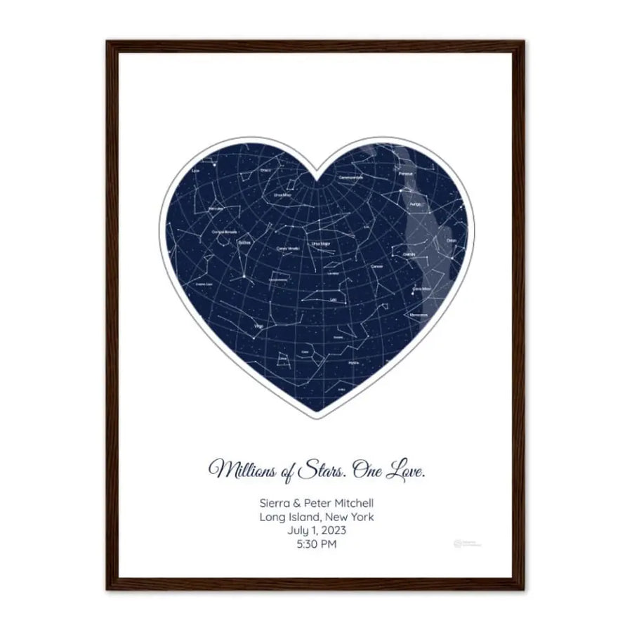 Personalized Gift for Newlyweds - Choose Star Map, Street Map, or Your Photo