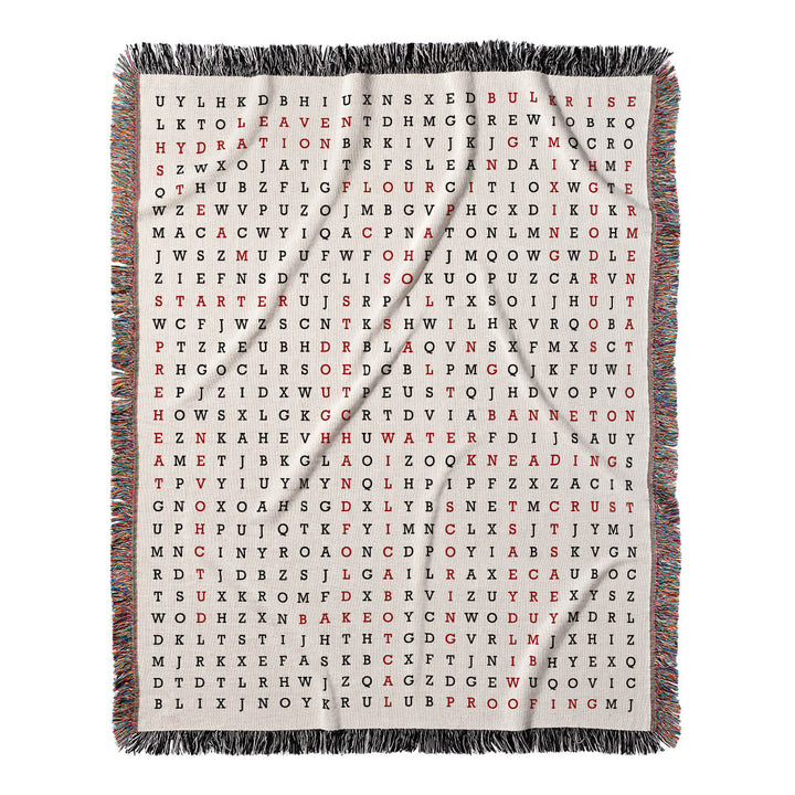 Rise to Perfection Word Search, 50x60 Woven Throw Blanket, Red#color-of-hidden-words_red