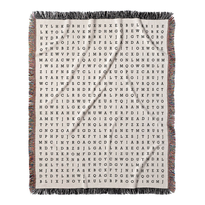 Rise to Perfection Word Search, 50x60 Woven Throw Blanket, Hidden#color-of-hidden-words_hidden