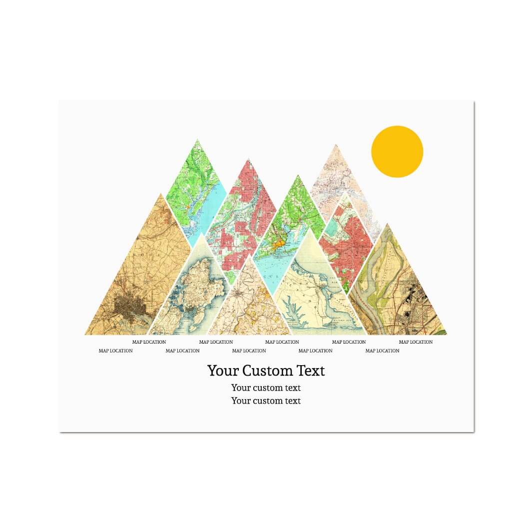 Personalized Mountain Atlas Map with 10 Locations, Unframed Print#color-finish_unframed