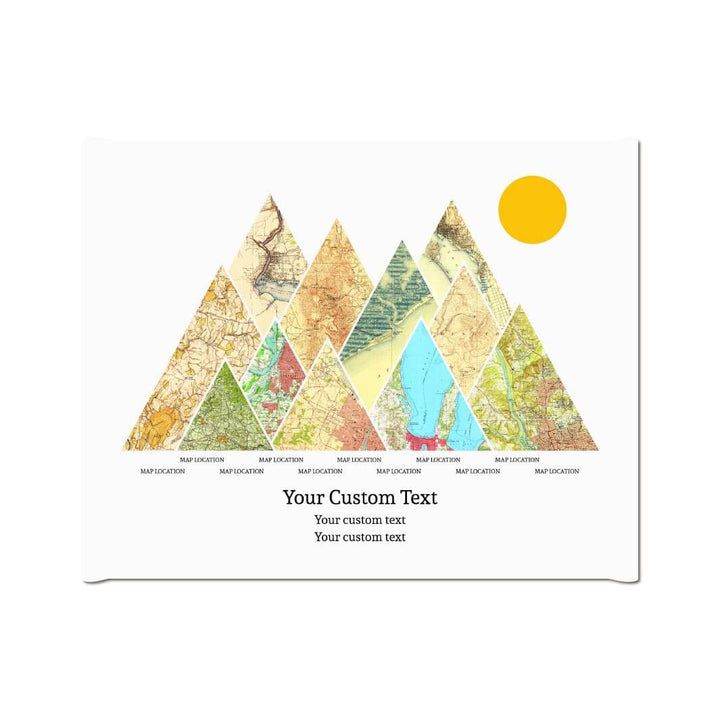 Personalized Mountain Atlas Map with 11 Locations, Wrapped Canvas Art Print#color-finish_wrapped-canvas