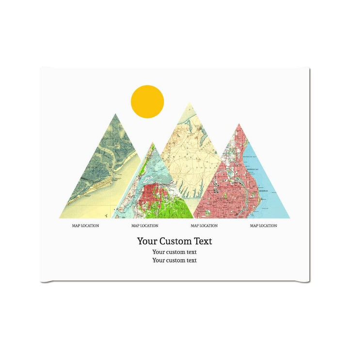 Personalized Mountain Atlas Map with 4 Locations, Wrapped Canvas Art Print#color-finish_wrapped-canvas