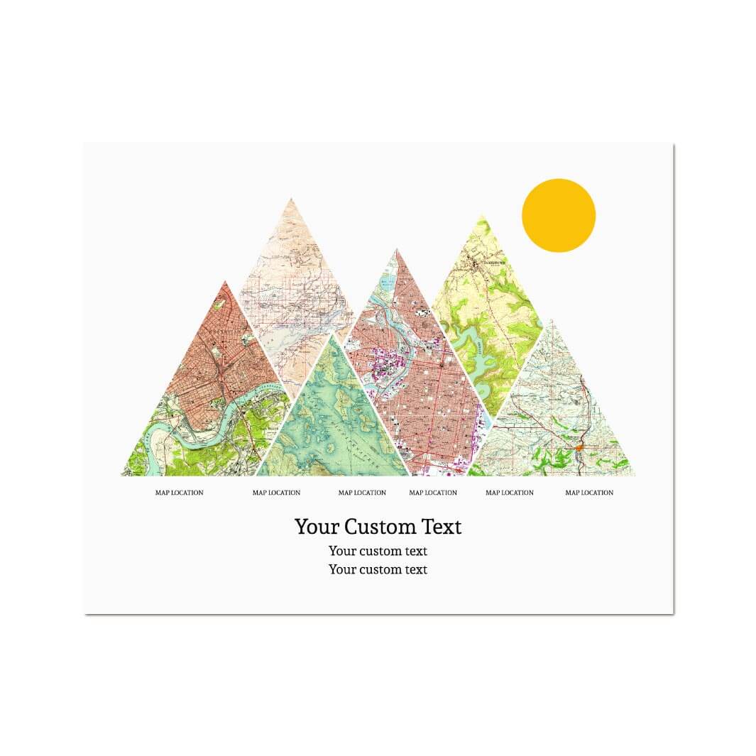 Personalized Mountain Atlas Map with 6 Locations, Unframed Print#color-finish_unframed