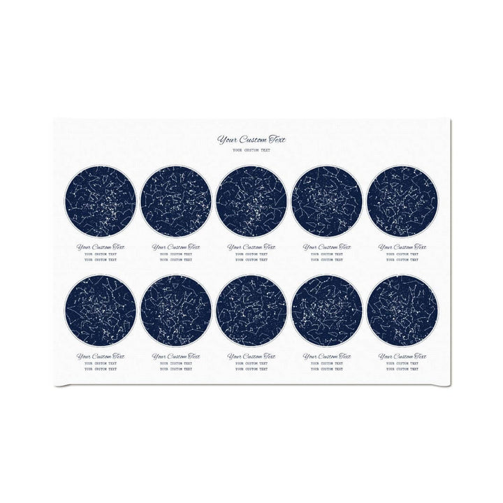 Star Map Gift Personalized With 10 Night Skies, Horizontal, Wrapped Canvas Art Print#color-finish_wrapped-canvas