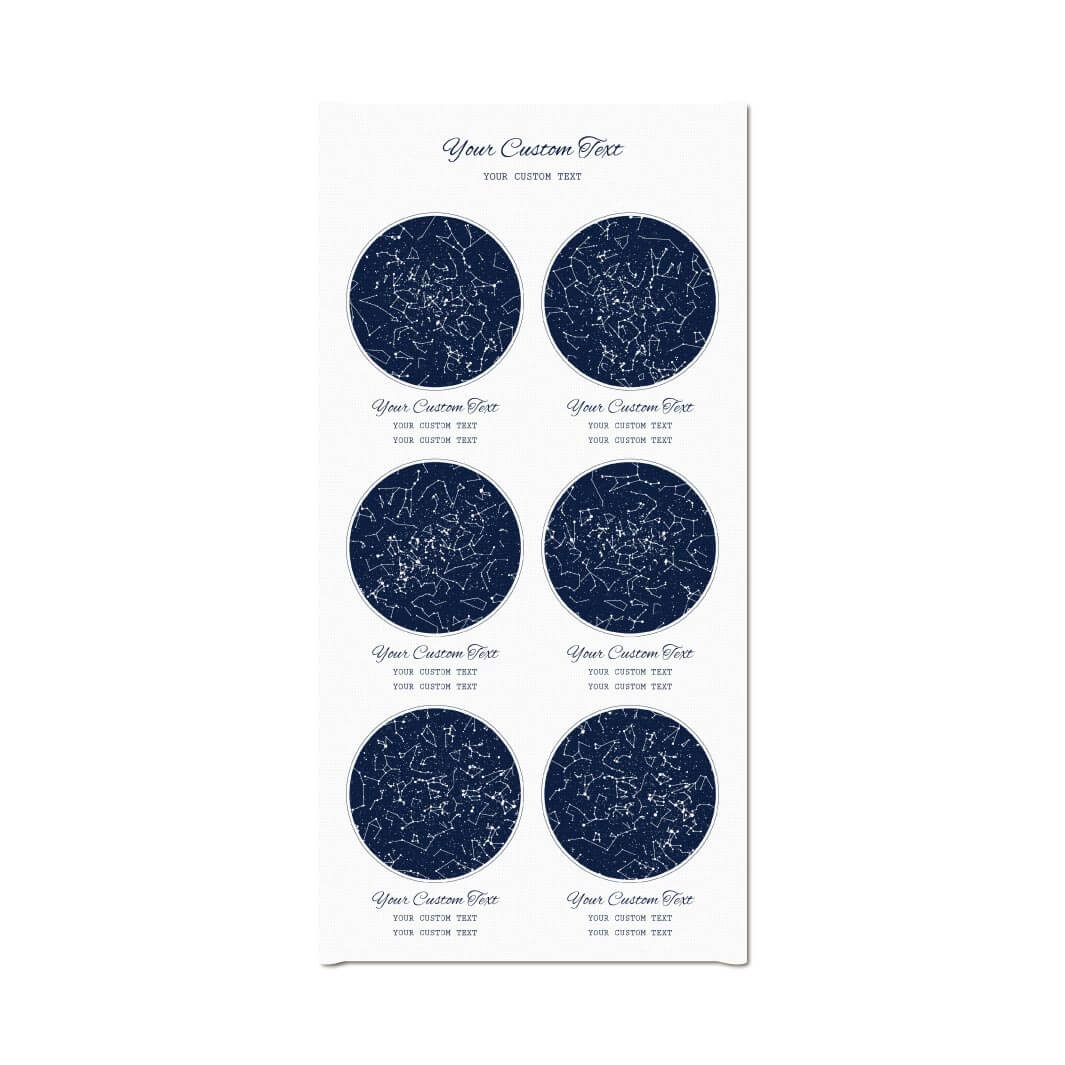 Star Map Gift Personalized With 6 Night Skies, Vertical, Wrapped Canvas Art Print#color-finish_wrapped-canvas