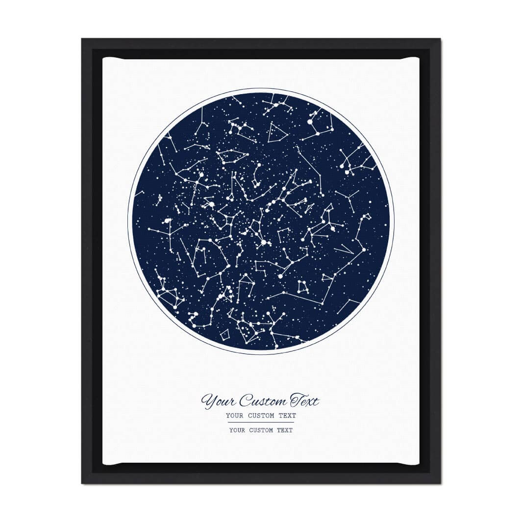Custom Night Sky Print with 1 Star Map, Personalized Vertical Canvas Poster, Black Floater Frame#color-finish_black-floater-frame