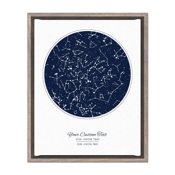 Custom Night Sky Print with 1 Star Map, Personalized Vertical Canvas Poster, Gray Floater Frame#color-finish_gray-floater-frame
