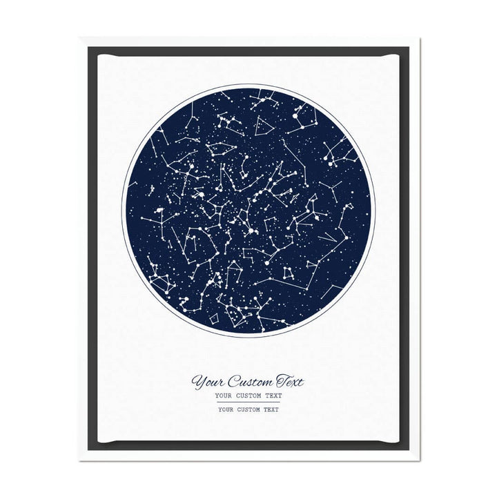 Custom Night Sky Print with 1 Star Map, Personalized Vertical Canvas Poster, White Floater Frame#color-finish_white-floater-frame