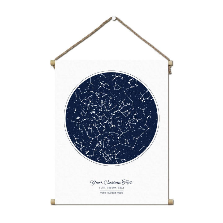 Custom Night Sky Print with 1 Star Map, Personalized Vertical Canvas Poster, Hanging Canvas#color-finish_hanging-canvas