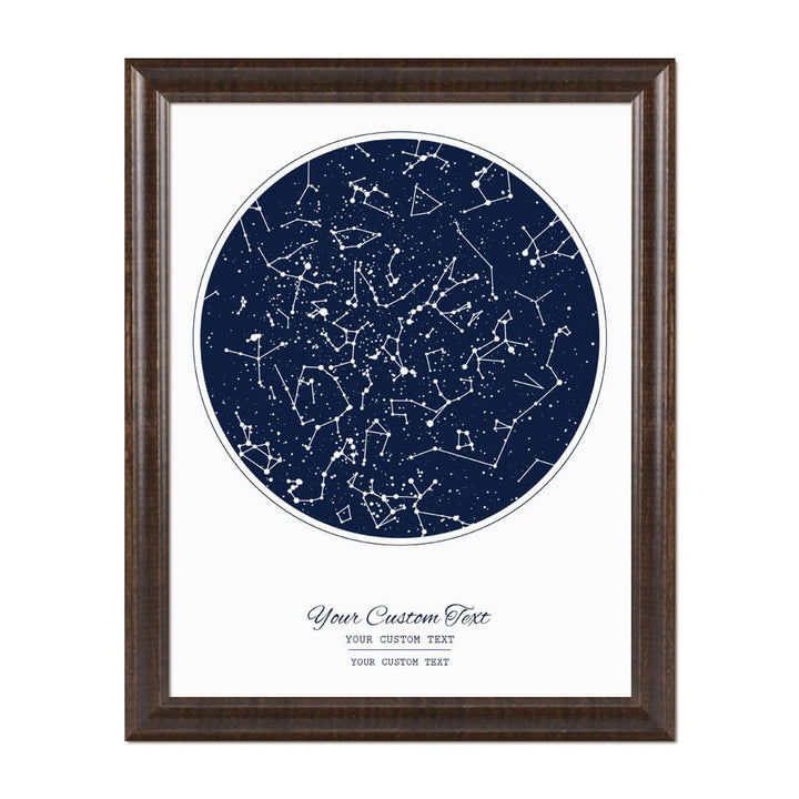 Star Map Gift with 1 Night Sky, Personalized Vertical Paper Poster, Espresso Beveled Frame#color-finish_espresso-beveled-frame