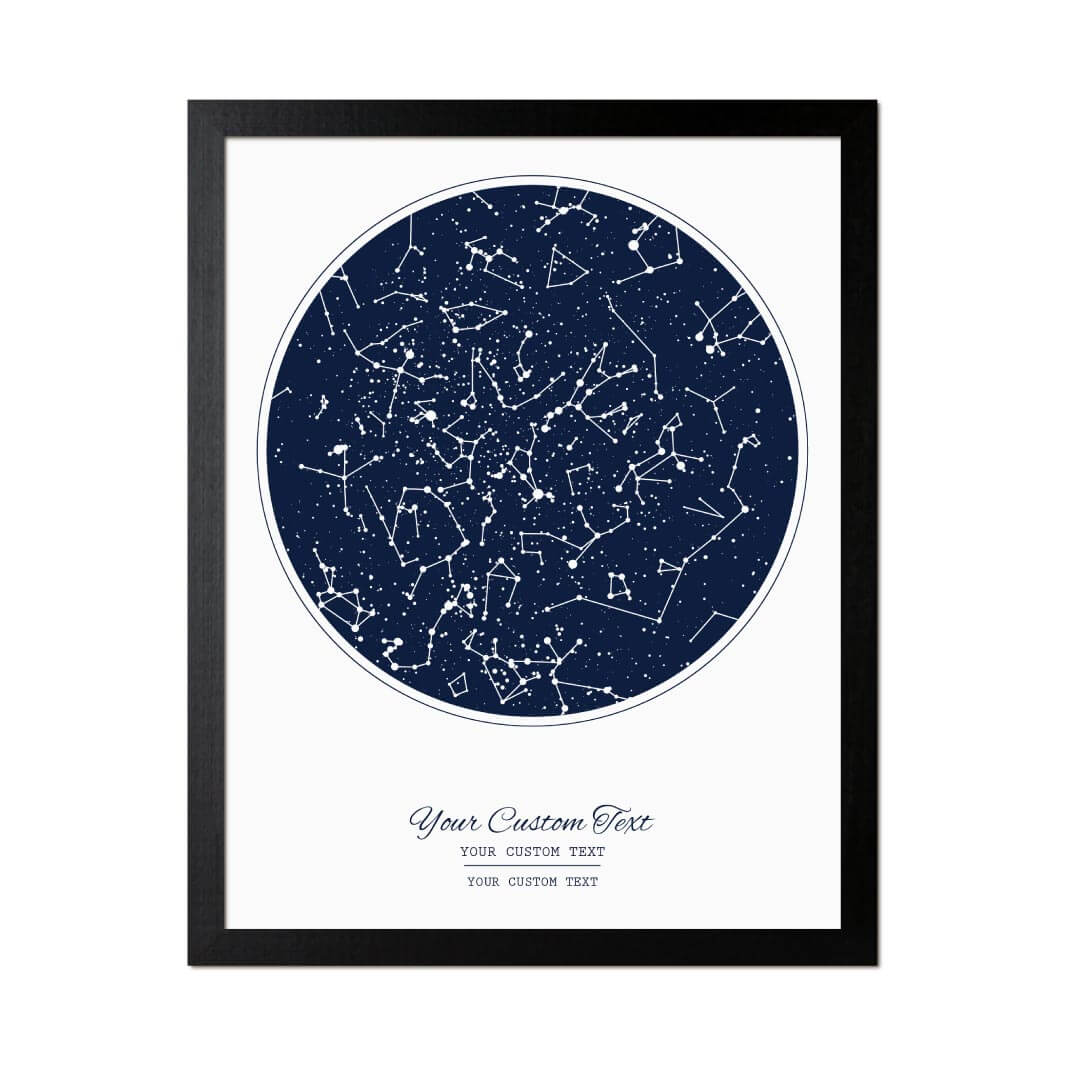 Star Map Gift with 1 Night Sky, Personalized Vertical Paper Poster, Black Thin Frame#color-finish_black-thin-frame