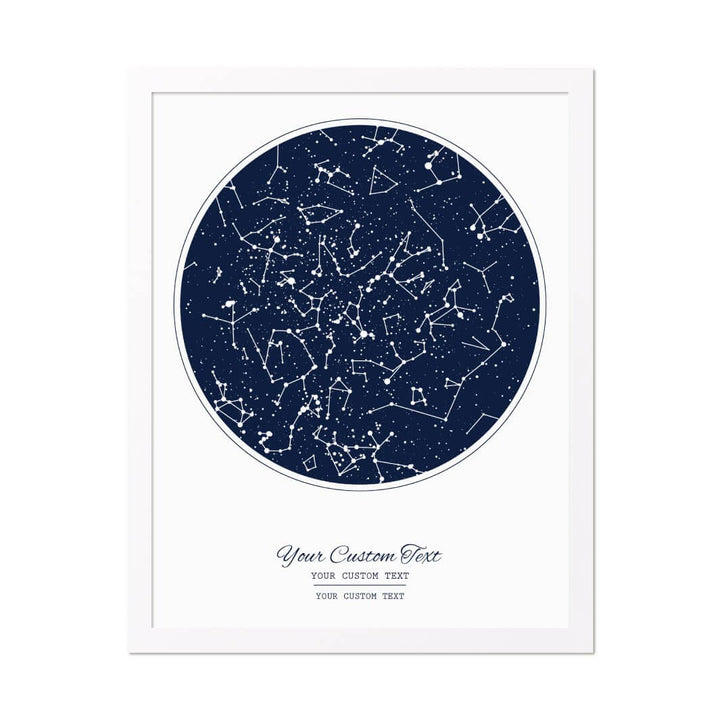 Star Map Gift with 1 Night Sky, Personalized Vertical Paper Poster, White Thin Frame#color-finish_white-thin-frame