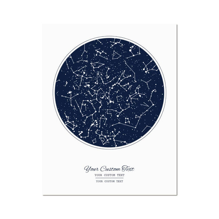 Star Map Gift with 1 Night Sky, Personalized Vertical Paper Poster, Unframed#color-finish_unframed