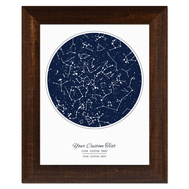 Star Map Gift with 1 Night Sky, Personalized Vertical Paper Poster, Espresso Wide Frame#color-finish_espresso-wide-frame