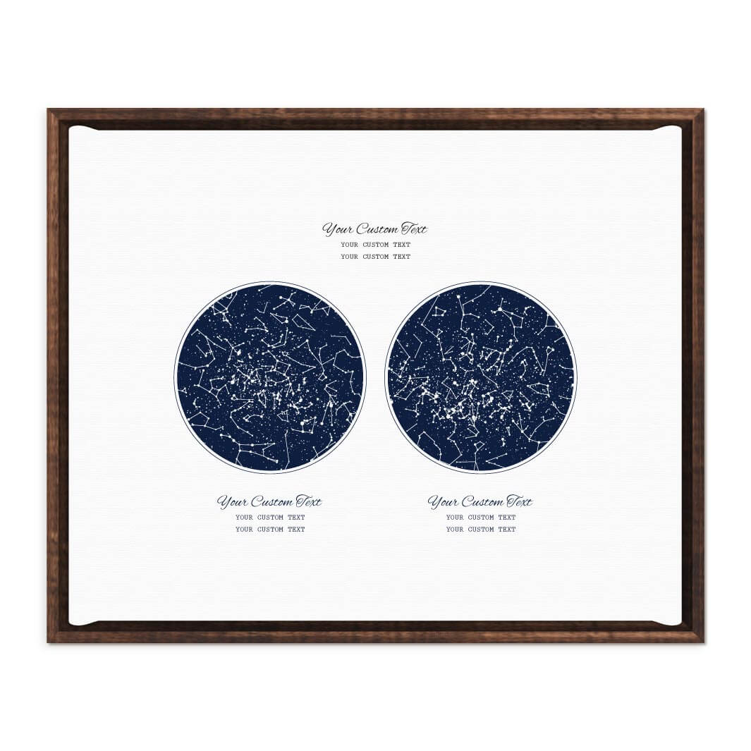 Wedding Guest Book Alternative, Star Map Print Personalized with 3 Night Skies