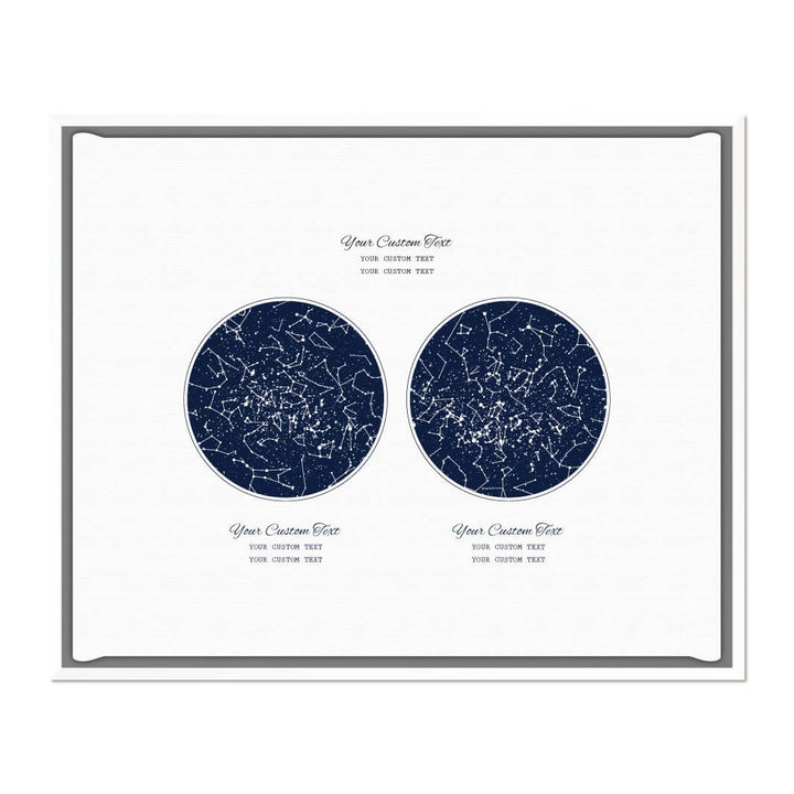 Wedding Guest Book Alternative, Star Map Print Personalized with 3 Night Skies